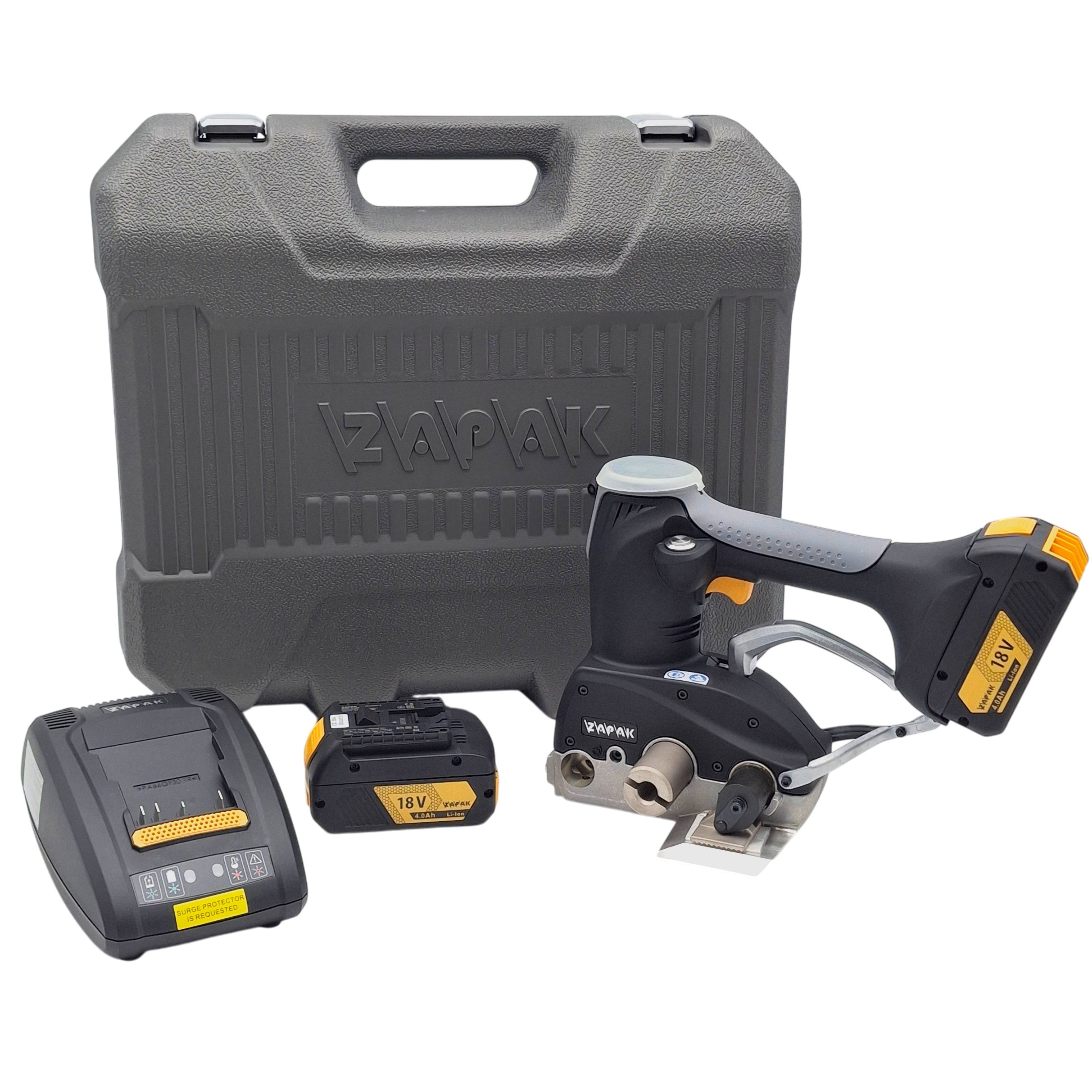 1 x Battery-powered strapping tool for textile strapping, strap width 19–32 mm